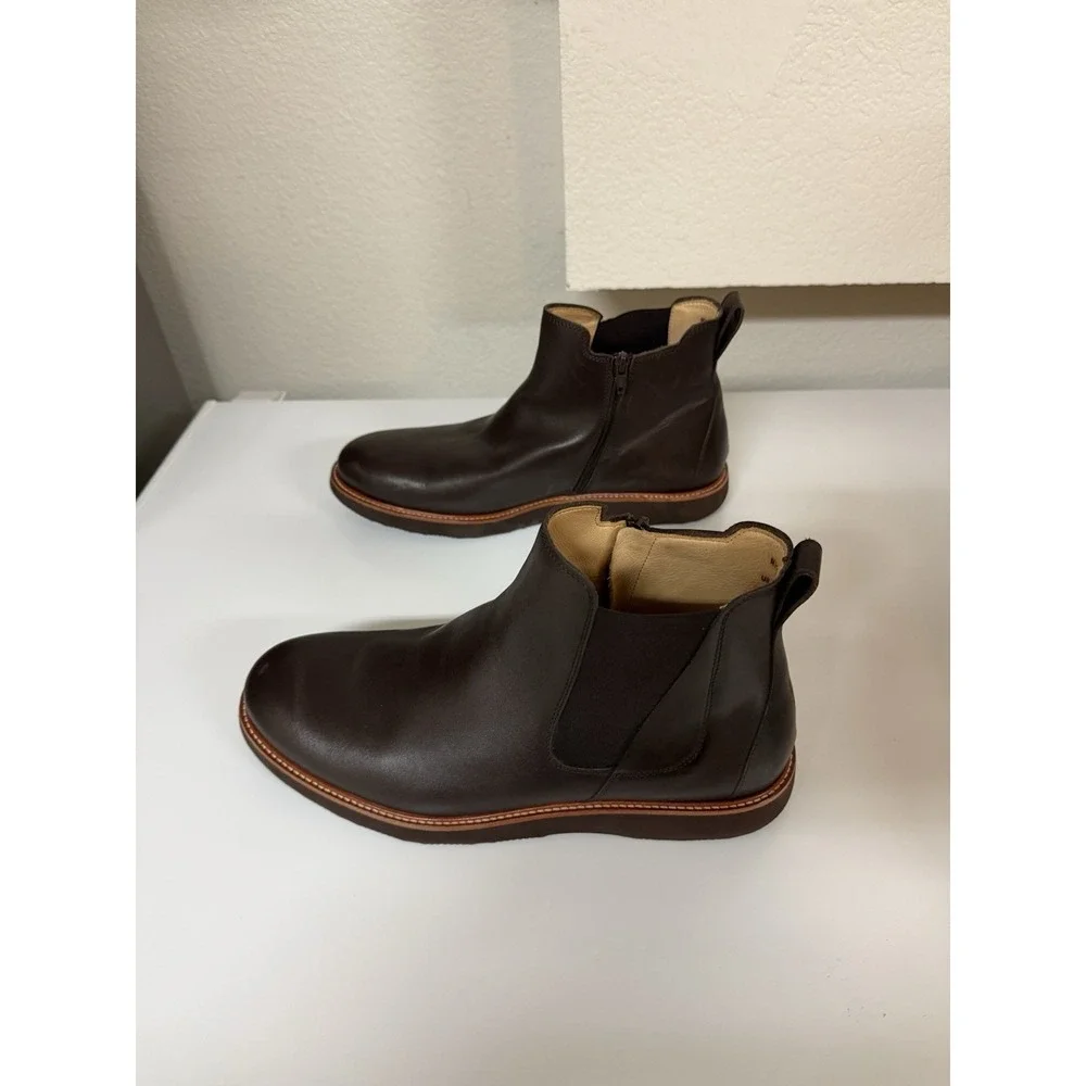 Samuel Hubbard Hubbard Up North Chelsea Boots Men's Size 12 M Brown Leather Zip